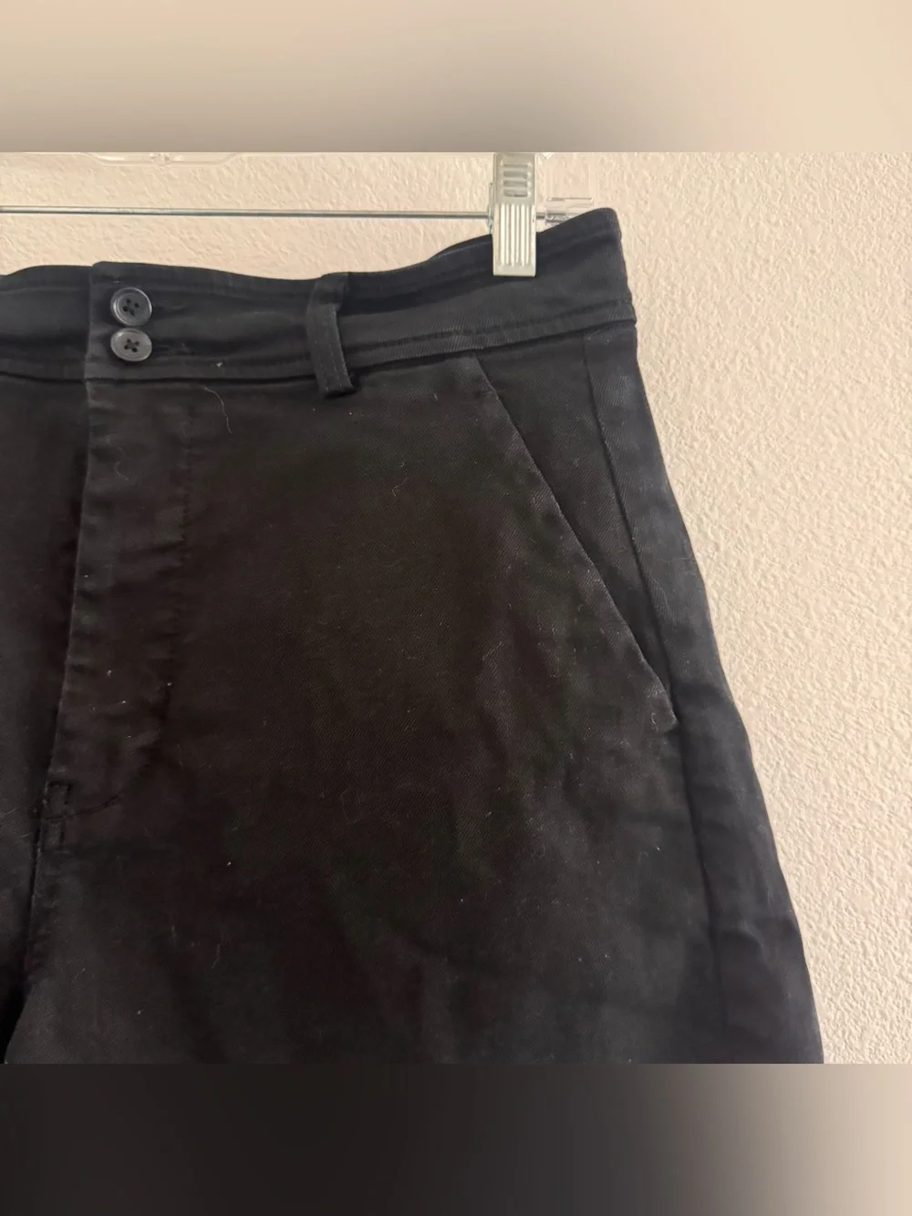 Everlane The Way High Twill Shorts in Black Size: 10